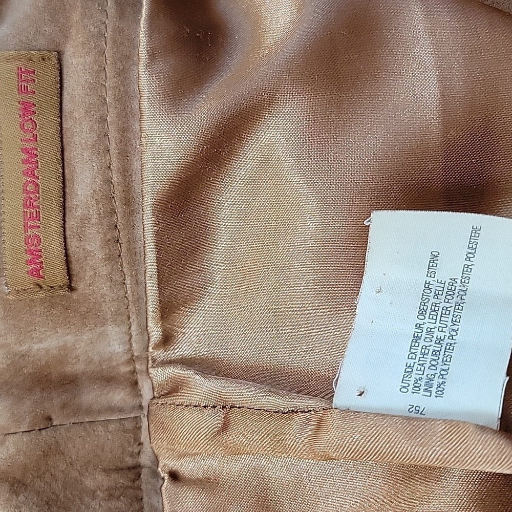 Vintage Esprit Leather Patchwork Bell Bottom Pant… - image 6